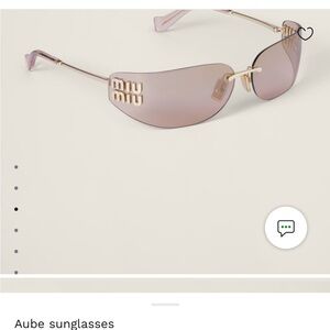 Miu Miu Gold and Pink Sunglasses